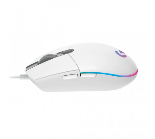 Мышь игровая Logitech G102 LIGHTSYNC White белая, оптическая, 200-8000dpi, 2.1м USB2.0, 6 программируемых кнопок, RGB подсветка, под обе руки