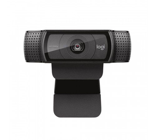 Веб-камера Logitech C920e черная, 3Mp, FHD 1080p@30fps, автофокус, угол обзора 78°, складная подставка, USB2.0, кабель 1.5м