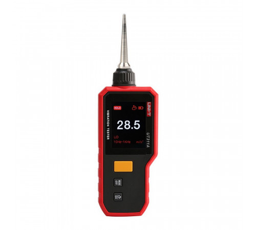Виброметр UNI-T UT311A Ускорение (O-P): 0,1~199,9 м/с2, частотная характеристика: 10 Гц-15 кГц, Скорость (RMS): 0,1 - 199,9 мм/с, частотная характеристика: 10 Гц - 1,5 кГц, Смещение (PP): 0,001 ~ 1999 мкм, частотная характеристика: 10 Гц - 1 кГц фонарик, 
