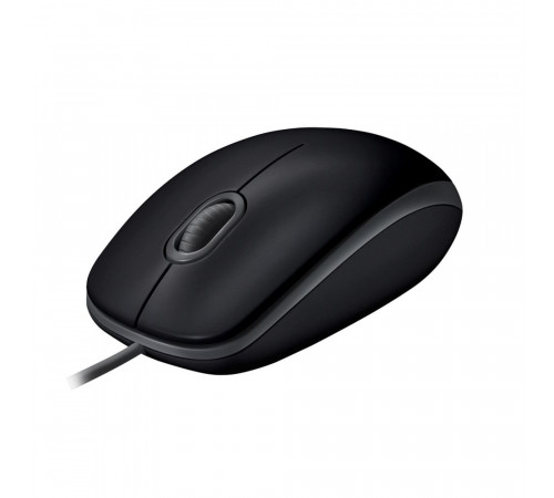 Мышь Logitech B100 Black черная, оптическая 800dpi, USB, 1.8м, {10}, (041271)