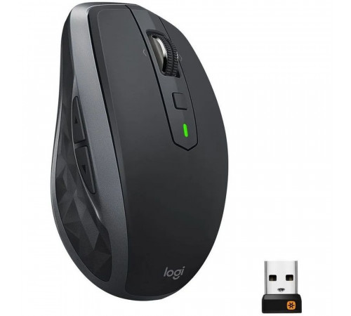 Мышь беспроводная Logitech MX Anywhere 2S Graphite темно-серая, 200-4000 dpi, Bluetooth + 2.4G, 7 кнопок, АКБ до 70 дней, правый хват