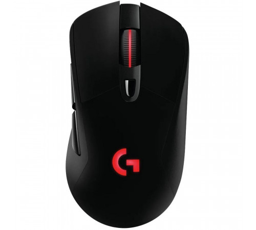 Мышь игровая Logitech G703 Lightspeed черная, сенсор 100-25600dpi (Hero25K), беспроводная 2.4GHz + USB 1,8м, 5 программируемых кнопок + колесо прокрутки, RGB-подсветка, под правую руку