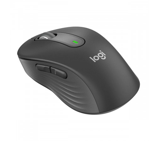 Мышь беспроводная Logitech M650 Signature Graphite темно-серая, 400-4000 dpi, Bluetooth + 2.4G, 5 кнопок, АА-батарейка, полноразмерная, правый хват
