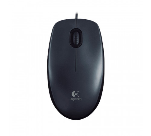 Мышь Logitech M100 Grey темно-серая, оптическая, 1000dpi, USB, 1.8м
