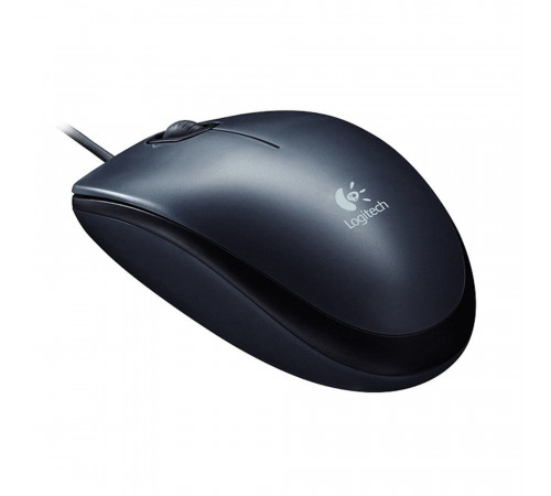 Мышь Logitech M100 Grey темно-серая, оптическая, 1000dpi, USB, 1.8м