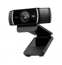 Веб-камера Logitech C922 Pro HD Stream для стримминга, черная, 2Mp, HD 720p@60fps (1080p@30fps max), автофокус, угол обзора 78°, лицензия XSplit на 3мес, штатив, USB2.0, кабель 1.5м