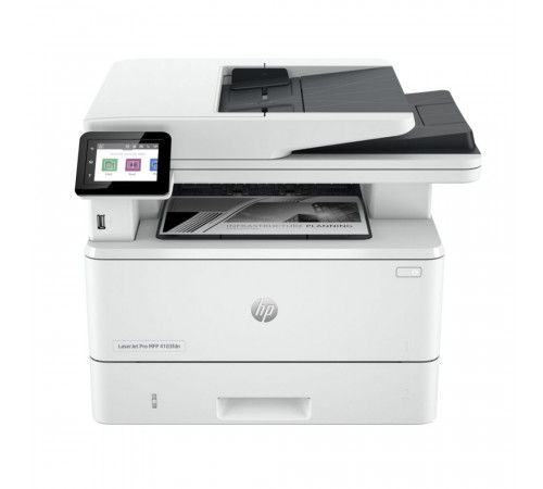 HP LaserJet Pro 4103fdw А4, МФУ, лазерное, черно-белое, 40стр/мин, 1200dpi, 1200МГц, 512Мб, 50АПД, 100+250, WiFi/Bluetooth/USB/Ethernet, 3050стр/картридж, (2Z629A)
