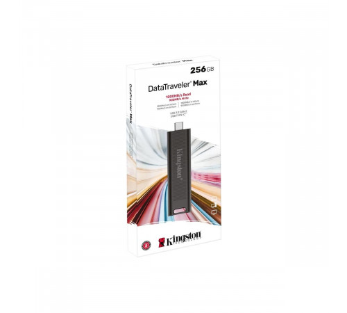 USB накопитель Kingston 256GB DataTraveler Max Type-C, 3.2 Gen 2, чёрный