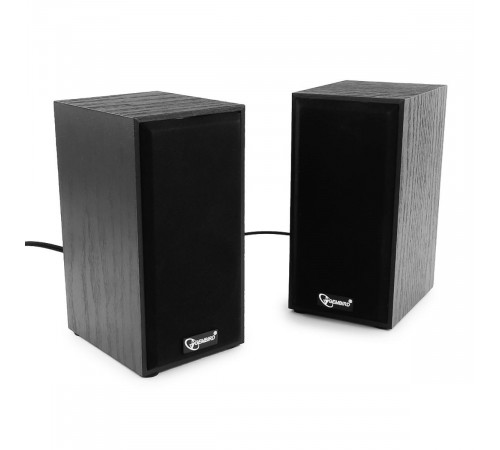 Акустич. система 2.0 Gembird SPK-203, МДФ, черный, 6 Вт, регулятор громкости, USB-питание