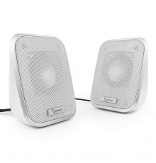 Акустич. система 2.0 Gembird SPK-100-W, белый, 6 Вт, регулятор громкости, USB-питание