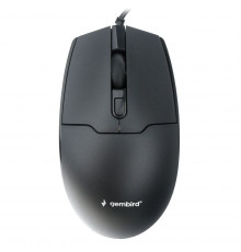 Мышь Gembird Bad Pack Мышь Gembird MOP-430, USB, черный, 3кн.+колесо-кнопка, 1600 DPI,  кабель 1.5 м