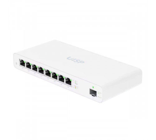 Маршрутизатор  Ubiquiti UISP Router 2 ядра (880 МГц), 8х 1G RJ45, 1х SFP, раздача PoE 110 Вт
