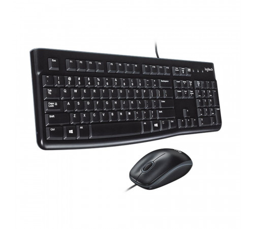 Комплект клавиатура и мышь Logitech Комплект Desktop MK120 |920-002561| клавиатура K120 черная, 104 клавиши с защитой от воды, |920-002561| мышь M100, черная, оптическая, 3 кнопки, USB, (020658) {10}
