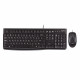Комплект клавиатура и мышь Logitech Комплект Desktop MK120 |920-002561| клавиатура K120 черная, 104 клавиши с защитой от воды, |920-002561| мышь M100, черная, оптическая, 3 кнопки, USB, (020658) {10}