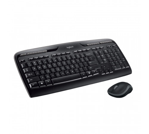 Комплект клавиатура и мышь беспроводной Logitech Wireless Combo MK330 |920-003995| клавиатура черная, мультимедийная, |920-003995| 117 клавиш, мышь M185, черная, оптическая, 3 кнопки, 2.4GHz, USB-ресивер (033719) {4}