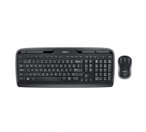 Комплект клавиатура и мышь беспроводной Logitech Wireless Combo MK330 |920-003995| клавиатура черная, мультимедийная, |920-003995| 117 клавиш, мышь M185, черная, оптическая, 3 кнопки, 2.4GHz, USB-ресивер (033719) {4}