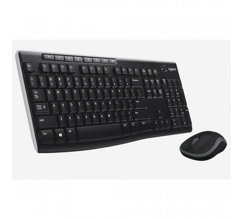 Комплект клавиатура и мышь Logitech  MK270 |920-004518| клавиатура черная, 112 клавиш с защитой от воды, |920-004518| мышь черная, оптическая, 1000dpi, 3 кнопки, 2.4GHz, USB-ресивер (039247) {6}