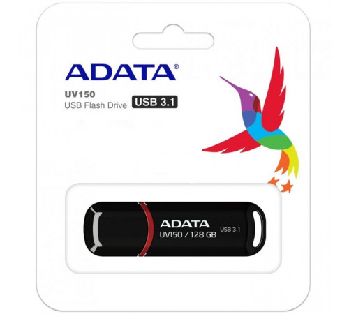 USB накопитель ADATA DashDrive UV150 AUV150-64G-RBK USB 3.0, 64GB R35/W10, Black, Retail (799291)