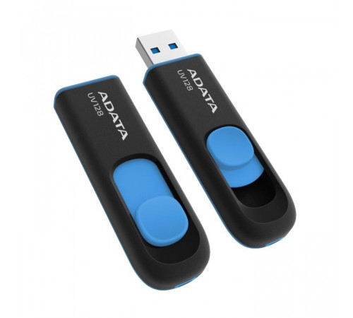 USB накопитель ADATA UV128 AUV128-32G-RBE USB 3.0, 32GB R35/W10, Blue, Retail (796641)
