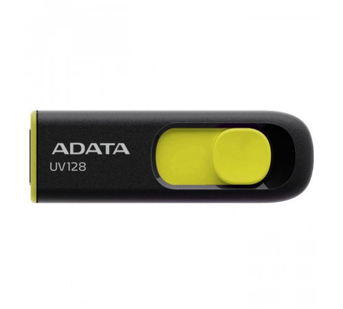 USB накопитель ADATA UV128 AUV128-16G-RBY USB 3.0, 16GB R35/W9, Yellow, Retail (796665)