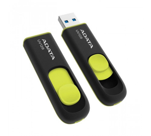 USB накопитель ADATA UV128 AUV128-16G-RBY USB 3.0, 16GB R35/W9, Yellow, Retail (796665)