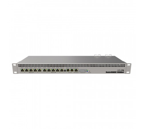 Маршрутизатор MIKROTIK RB1100AHx4 1100x4 with Annapurna Alpine AL21400 Cortex A15 CPU (4-cores, 1.4GHz per core), 1GB RAM, 13xGbit LAN,RouterOS L6, 1U rackmount case, Dual PSU {10} (002662)