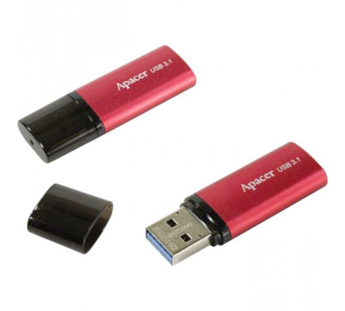 USB накопитель Apacer AH25B AP16GAH25BR-1 USB 3.1, 16GB Gen 1, Red/Black, Metal case, (916273) RTL