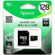 Карта памяти Apacer microSDHC 128GB Apacer Memory Card AP128GMCSX10U1-R UHS-I U1 Class 10, Adapter, (911049) Retail