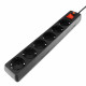 Сетевой фильтр Гарнизон EHB-10 3.0 м 6р черный {30}