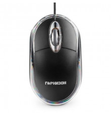 Мышь Гарнизон GM-100, USB, чип- Х, черный, 1000 DPI, 2кн.+колесо-кнопка