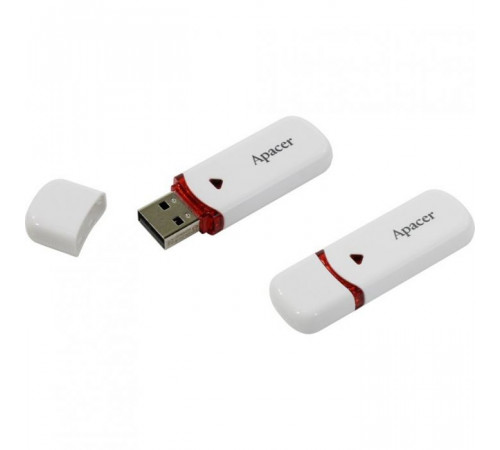 USB накопитель ApacerAH333 USB Flash AP64GAH333W-1 USB 2.0, 64GB White, (910714), RTL
