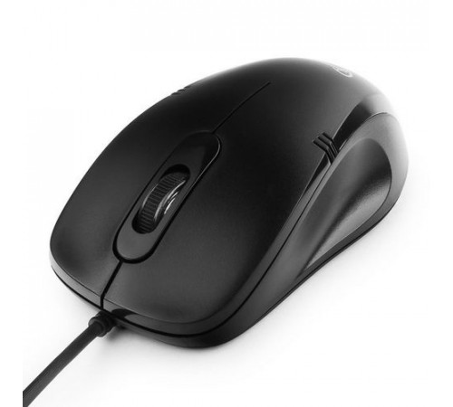 Мышь Gembird MOP-100, USB, черный, 2 кнопки+колесо кнопка, 1000 DPI, кабель 1.45м , (206844)