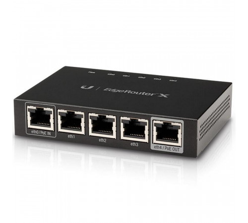 Маршрутизатор Ubiquiti EdgeRouter X (ER-X) Ubiquiti маршрутизатор 2 ядра (880 МГц), 5x 1G RJ45, раздача PoE |ER-X| (022197)(021640)
