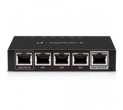 Маршрутизатор Ubiquiti EdgeRouter X (ER-X) Ubiquiti маршрутизатор 2 ядра (880 МГц), 5x 1G RJ45, раздача PoE |ER-X| (022197)(021640)