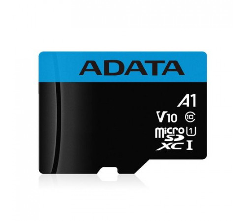 Карта памяти ADATA microSDXC 64GB ADATA Premier Memory Card AUSDX64GUICL10A1-RA1 UHS-I Class 10/V10 A1, 100/25 MB/s, AUSDX64GUICL10A1-RA1 Adapter, -25°C + 85°C, RTL (461933)