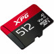 Карта памяти ADATA microSDXC 512GB XPG Gaming Memory Card AUSDX512GUI3XPGA2-R UHS-I U3 Class 10 V30 A2, 100/85 MB/s, AUSDX512GUI3XPGA2-R For Nintendo Switch™ / Smartphones / Tablets / VR devices, - 25°C to 85°C, RTL (771380)