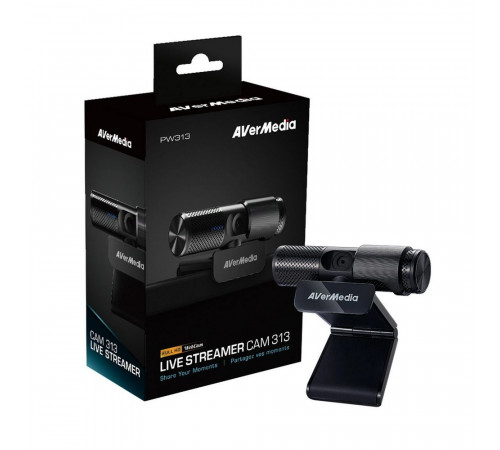 Веб-камера AVER Media LIVE STREAMER CAM 313, 1080p30 P&P USB WEBCAM, USB2.0, 2 built-in microphones, RTL {40} (9286)