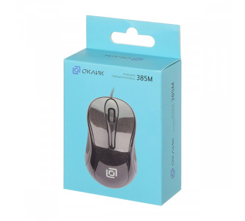Мышь OKLICK 385M, оптическая, проводная, USB