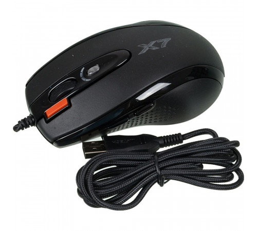 Мышь A4Tech XL-750BK USB black лазерная (3600dpi) USB2.0 игровая (6but)