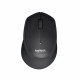 Мышь беспроводная Logitech M330 Silent Plus Black |910-004909| черная, оптическая, 1000dpi, 2.4GHz, USB-ресивер, бесшумная, под правую руку (066670)