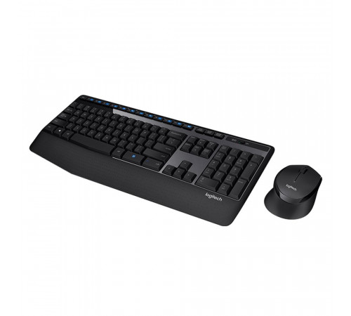 Комплект беспроводной Logitech Wireless Combo MK345 |920-008534| клавиатура черная, 104 клавиши, |920-008534| мышь M280, черная, оптическая, 3 кнопки, под правую руку, 2.4GHz, USB-ресивер, (073197)