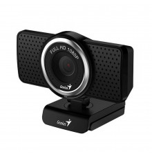 Веб-камера Genius ECam 8000 Black New черная, 2Mp, FHD 1080p@30fps, угол обзора |32200001406| 90°, поворотная на 360°, универсальный держатель, USB2.0, кабель 1.5м