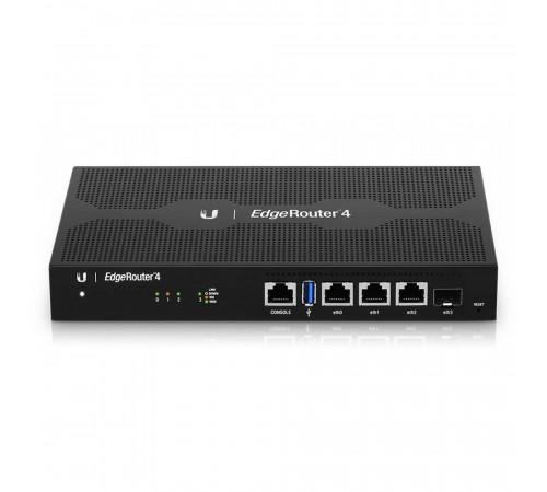 Маршрутизатор Ubiquiti EdgeRouter |ER-4| маршрутизатор 4 ядра (1 ГГц), 3х 1G RJ45, 1х SFP, (020657)