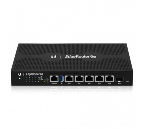 Маршрутизатор Ubiquiti EdgeRouter 6P |ER-6P| маршрутизатор 4 ядра (1 ГГц), 5х 1G RJ45, 1х SFP, раздача PoE