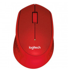 Мышь беспроводная Logitech M330 Silent Plus Red |910-004911| красная, оптическая, 1000dpi, 2.4GHz, USB-ресивер, бесшумная, под правую руку (066694)