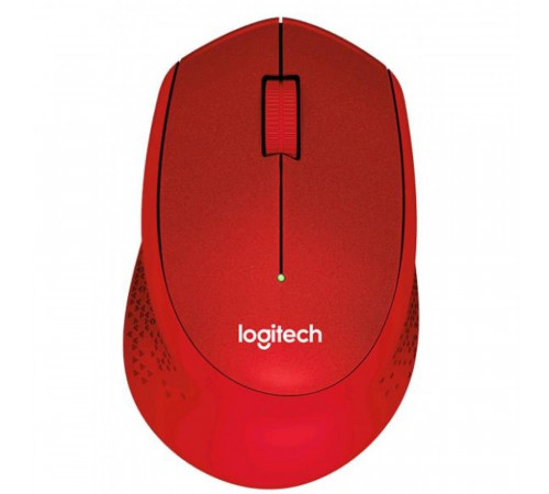 Мышь беспроводная Logitech M330 Silent Plus Red |910-004911| красная, оптическая, 1000dpi, 2.4GHz, USB-ресивер, бесшумная, под правую руку (066694)