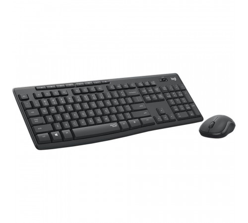 Комплект клавиатура и мышь Logitech  MK295 SilentTouch |920-009807| клавиатура черная, 111 клавиш с |920-009807| защитой от воды, мышь черная, оптическая, 3 кнопки, 2.4GHz, USB-ресивер (092501) {6}