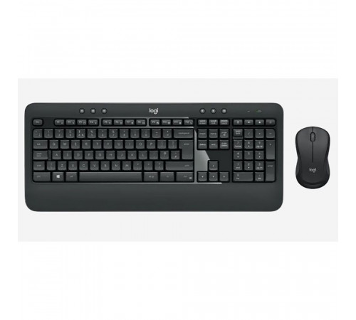 Комплект клавиатура и мышь Logitech  беспроводной MK540 Advanced |920-008686| клавиатура черная, мультимедийная, 114 |920-008686| клавиш с защитой от воды, мышь черная, оптическая 1000dpi, 3 кнопки, 2.4GHz, USB-ресивер (077478) {4}