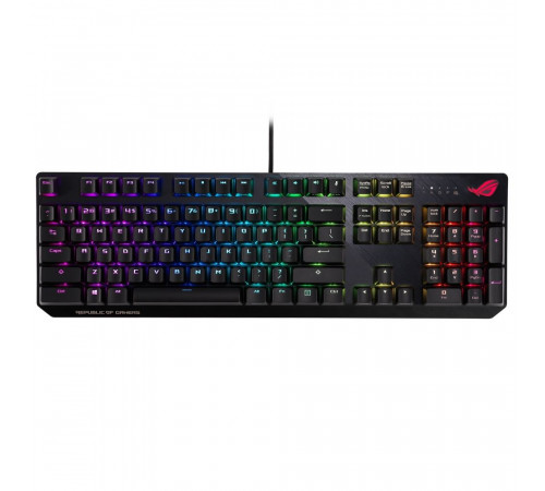 Клавиатура ASUS XA02 ROG STRIX SCOPE ROG NX Red ABS 100% USB (90MP0186-B0RA00) (085904)