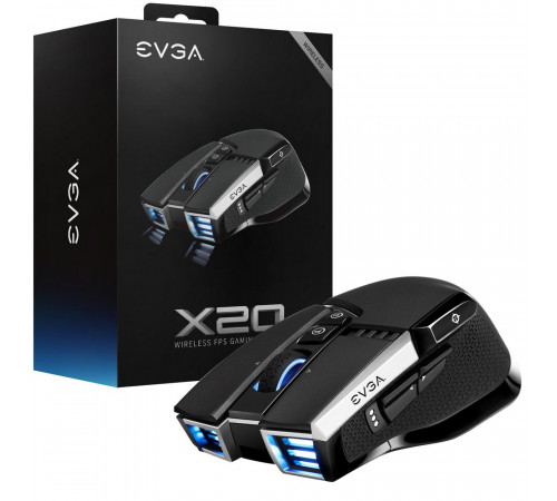 Мышь EVGA 903-T1-20BK-K3 MOUSE,X20,2.4G BT WIRE,RETAIL,GBL,BLACK